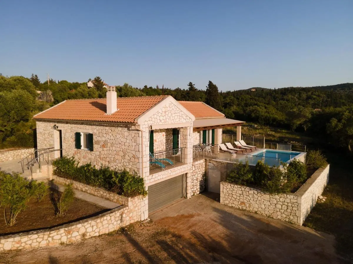 Stone Villa Eriphyle ,Private Witn Sunset View Fiskardo